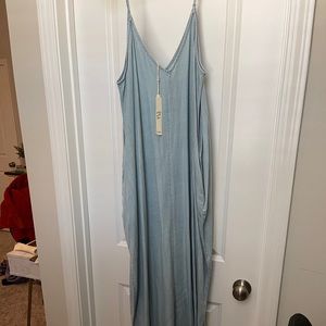 Chambray maxi dress